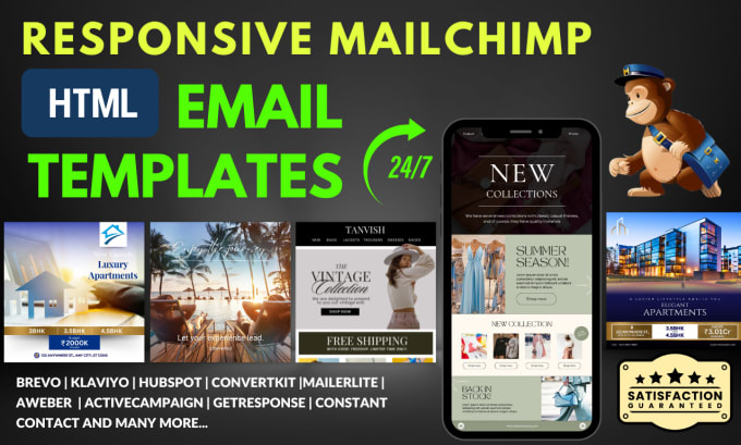 Gig Preview - Design professional mailchimp email template