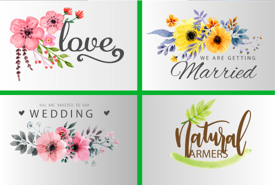 Gig Preview - Design beautiful watercolor logo within 24 hours