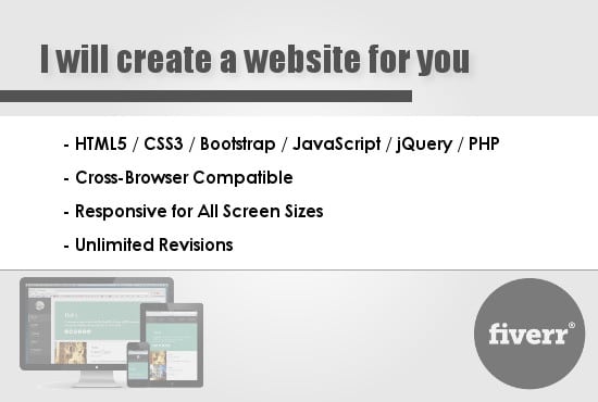 Gig Preview - Create awesome websites for you