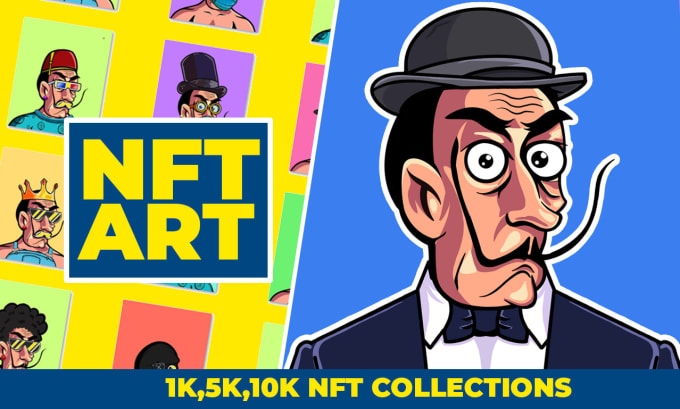 Bestseller - make 1k 10k 100k custom doodle nft art for nft collectible