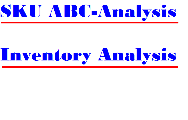 Gig Preview - Rate and analyze inventory, do abc, xyz analysis of sku