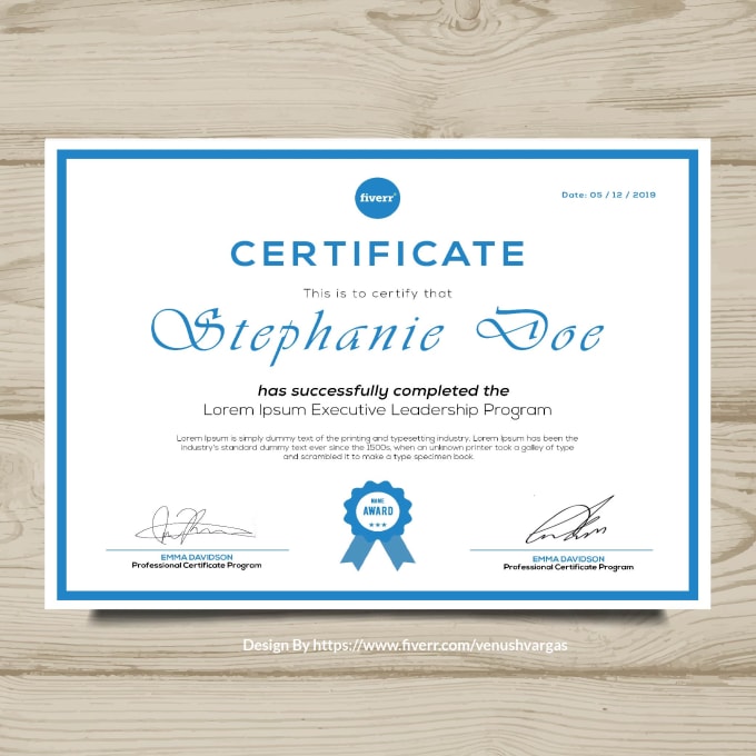 Gig Preview - Design amazing certificate for your company