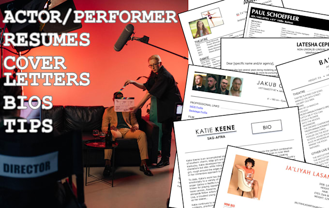 Gig Preview - Create or update your editable actor resume or cover letter