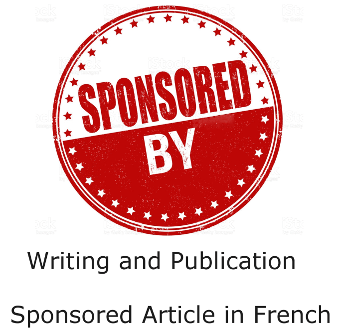 Gig Preview - Write and publish a sponsored article on french blog