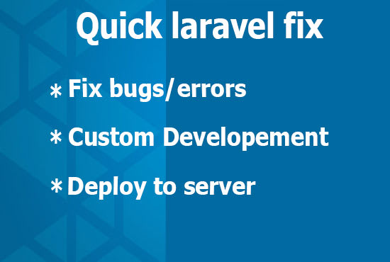 Gig Preview - Fix any laravel or php application within 2hrs