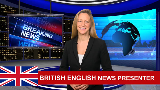 Gig Preview - Create your british breaking news spokesperson video, female presenter, 4k