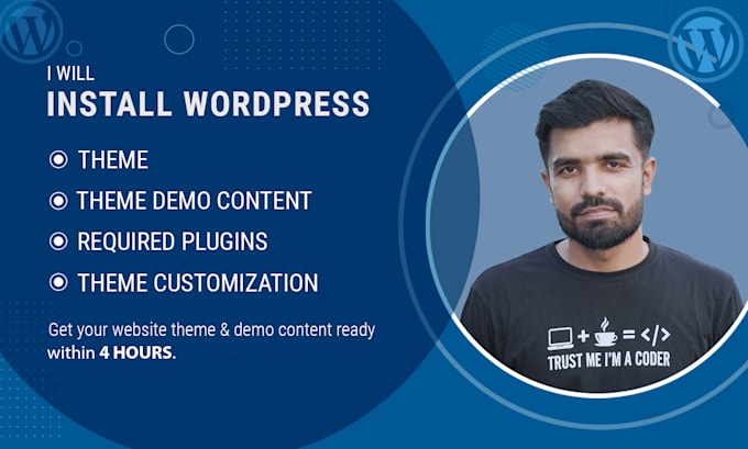 Gig Preview - Install wordpress theme, import demo and do wordpress customization