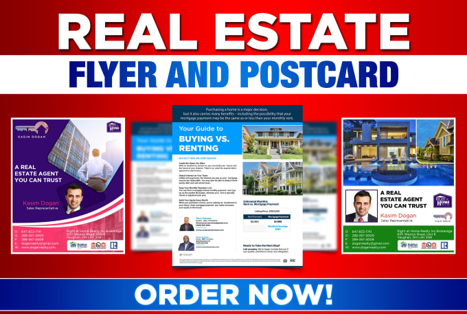 Gig Preview - Design real estate postcards, door hangers, yard sign and flyers for realtors