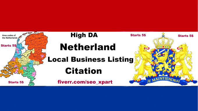 Gig Preview - Do 50 netherland local business listing or citation