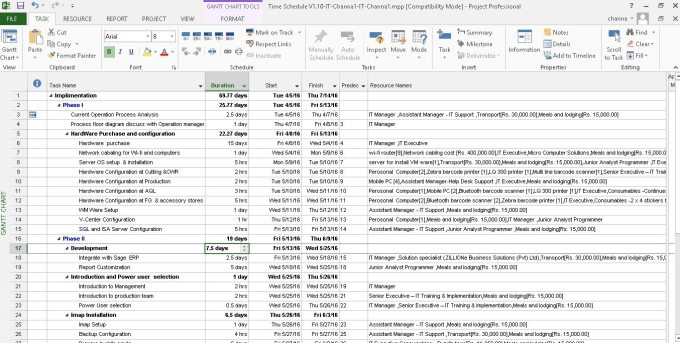 Gig Preview - Create ms project files with project plans