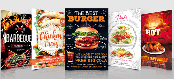 Gig Preview - Design restaurant and food menu, flyer, poster and banner