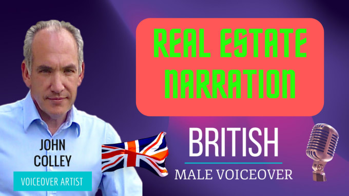 Gig Preview - Voiceover in british english your real estate script fast VIP service