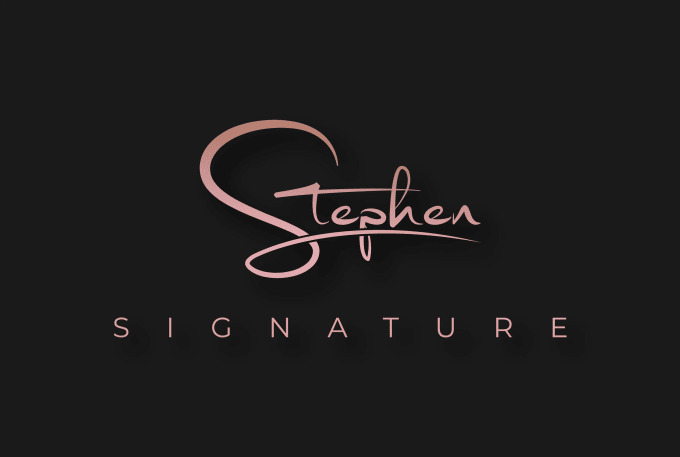 Gig Preview - Do unique signature logo design for your brand