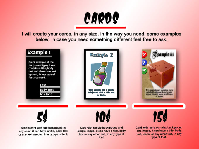 Gig Preview - Create your artwork for your board games or card games