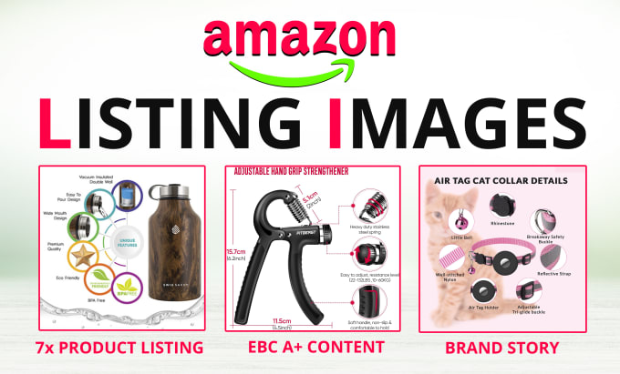 Gig Preview - Custom amazon listing images, product photo editing, amazon a plus content