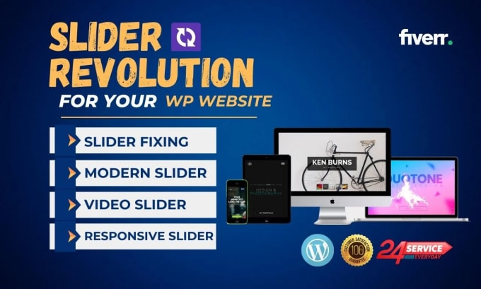 Gig Preview - Design revolution slider or fix slider revolution