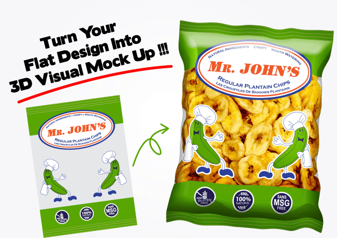 turn your flat design into 3d mock up