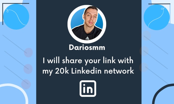 Gig Preview - Share your content with my 20k professional network