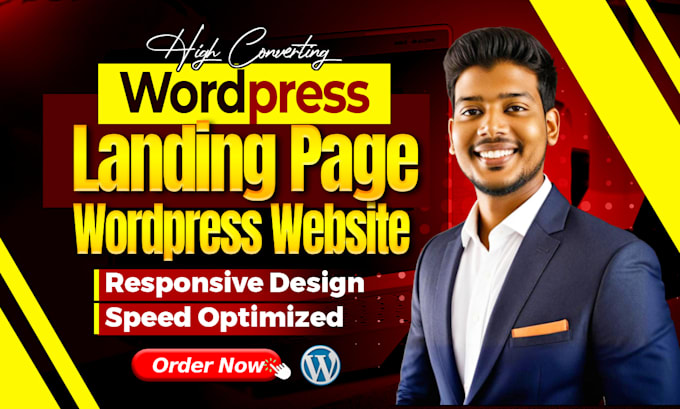 Gig Preview - Create wordpress landing page design or wordpress website