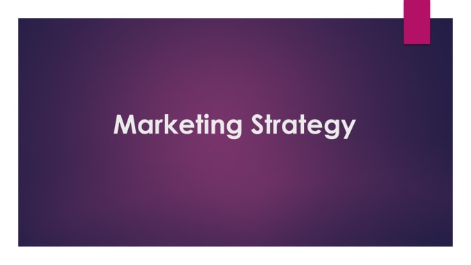 Gig Preview - Develop a stunning marketing strategy for you