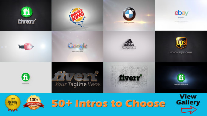 Gig Preview - Create a quality logo intro and animation 50 intro available