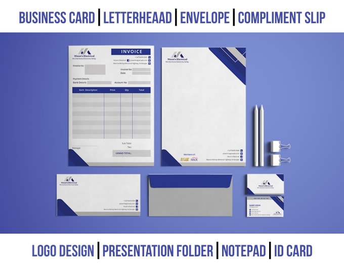 Gig Preview - Design letterhead, business card and stationery branding