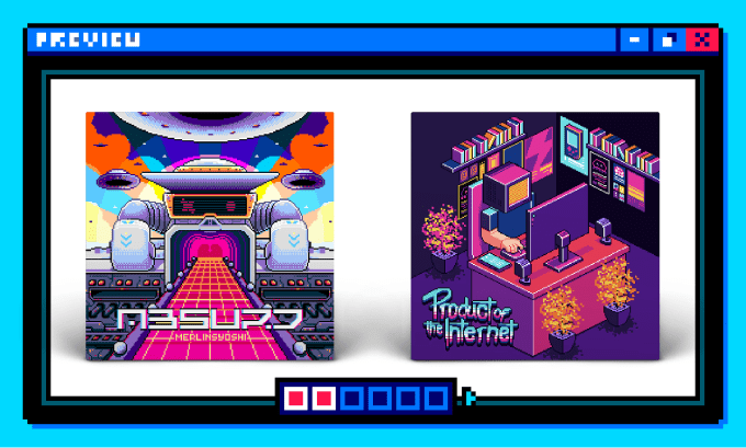 Gig Preview - Make an outstanding album art in pixel art style