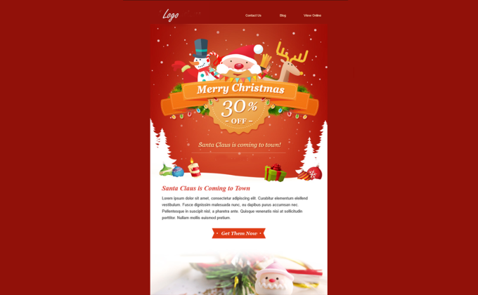 Gig Preview - Design awesome christmas email template