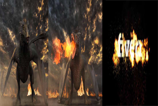 Gig Preview - Create dragon fire logo intro in full HD