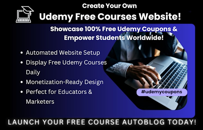 Gig Preview - Build automated udemy coupons wordpress website