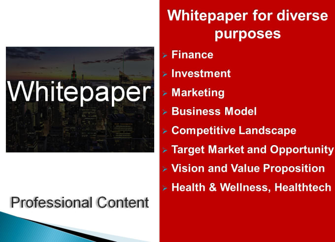 Gig Preview - Write an excellent whitepaper