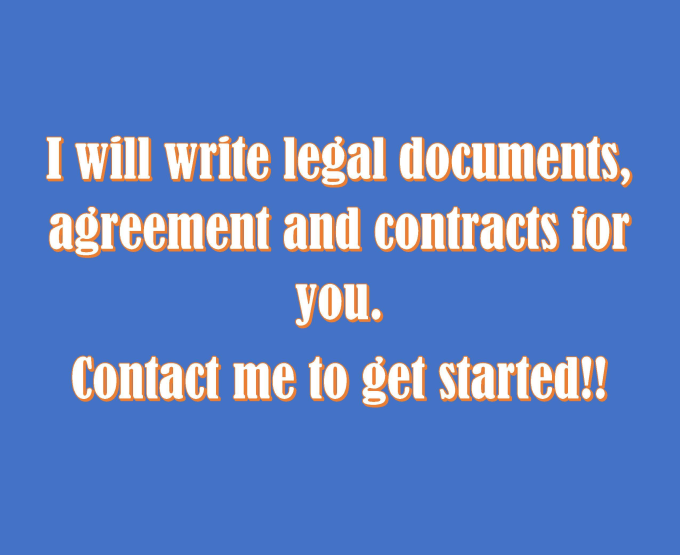 Gig Preview - Write legal complaint and agreement