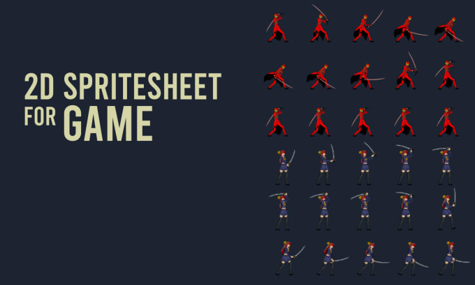 Gig Preview - Create 2d sprite sheet for game