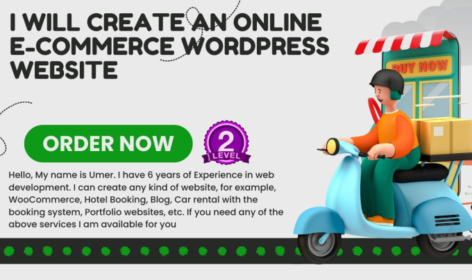 Gig Preview - Create an online ecommerce wordpress website