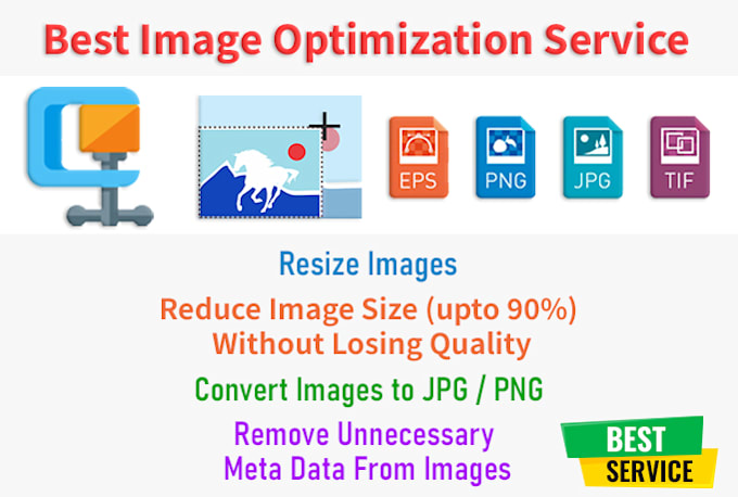 Gig Preview - Resize convert compress optimize images to improve SEO