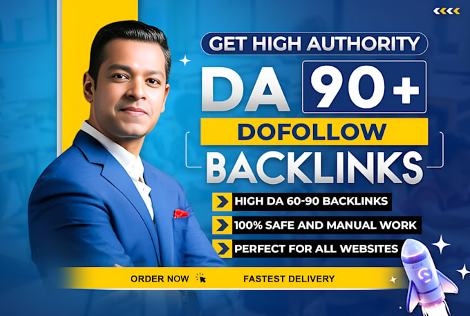 Gig Preview - Provide high authority da 90 plus dofollow SEO backlinks