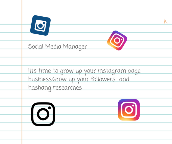 Gig Preview - Be your manager in instagram account business