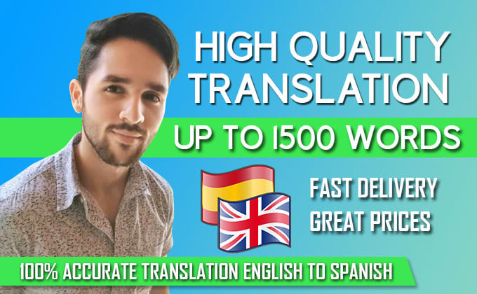 Gig Preview - Professionally translate up to 1500 words english to spanish