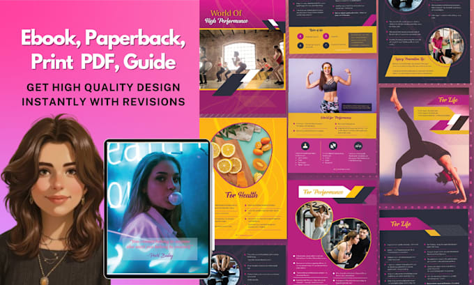 Gig Preview - Create professional ebook design, print book, PDF and paperback