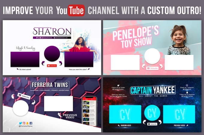 Gig Preview - Design a professional youtube outro