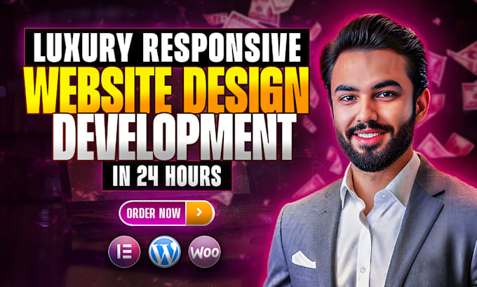 Gig Preview - Our agency will build luxury wordpress website design and website development