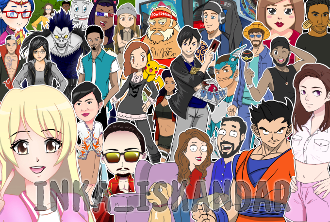 Bestseller - draw characters in chibi, manga, anime or any cartoon style