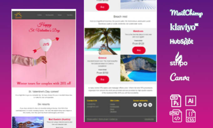 Bestseller - design professional mailchimp email template newsletter