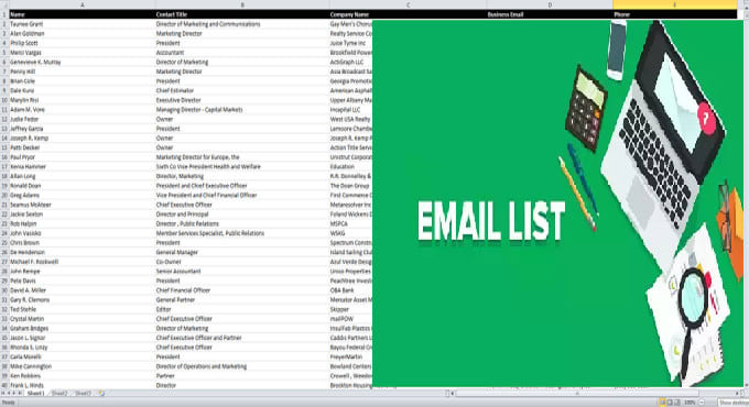 Gig Preview - Create targeted email list by web research