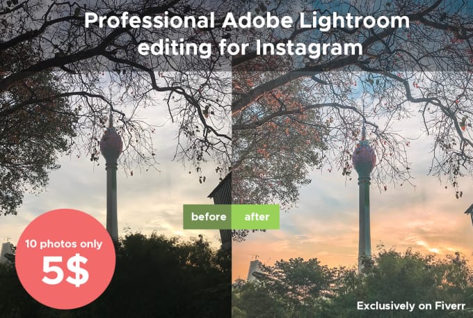 Gig Preview - Professionally edit your photos on lightroom for instagram