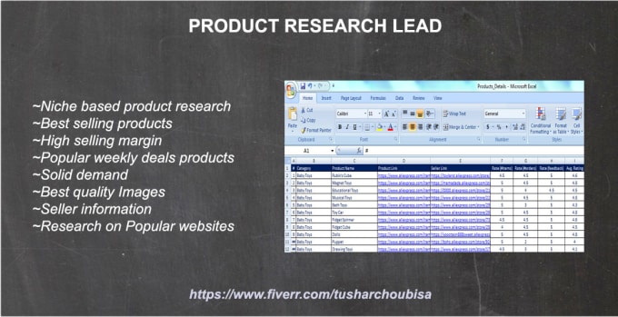 Gig Preview - Do product research for online shopping store