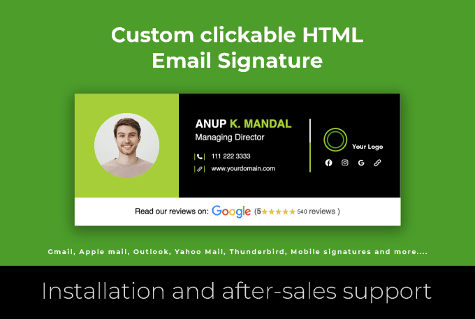 Gig Preview - Make responsive html email signature