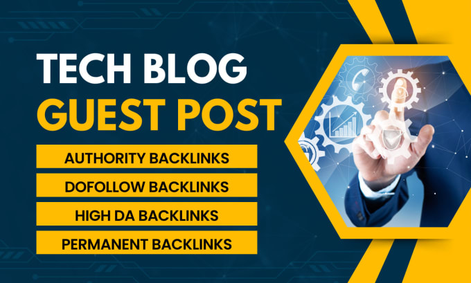 Gig Preview - Do guest post on technology blogs and give dofollow backlink from tech blog