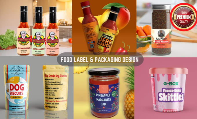 Bestseller - custom pouch bag, box packaging, and food label design