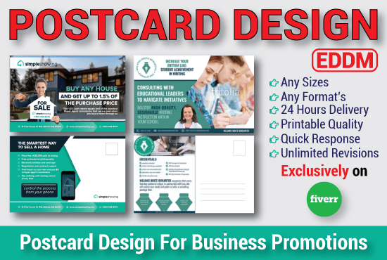 Bestseller - create business promotional postcard design